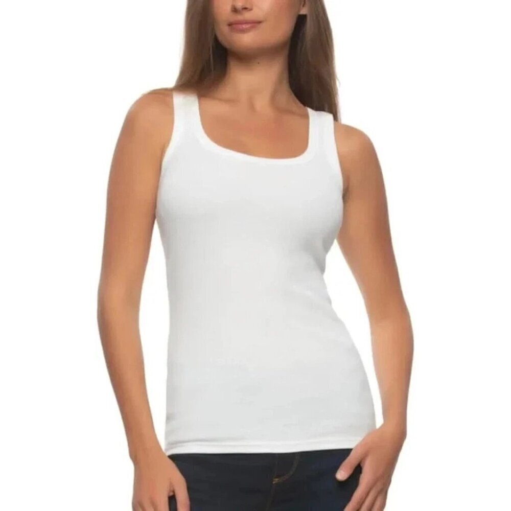 NEW Felina Women's Size L 3-Pack Ribbed Cotton Tank Tops